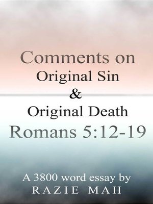 cover image of Comments on Original Sin and Original Death